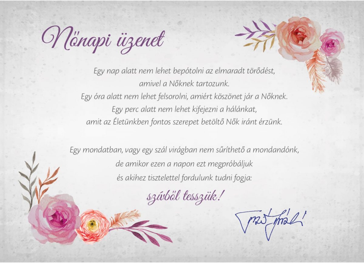 Nőnap alkalmából